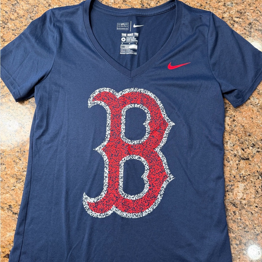 Nike Navy and Red Boston Red Sox Tshirt